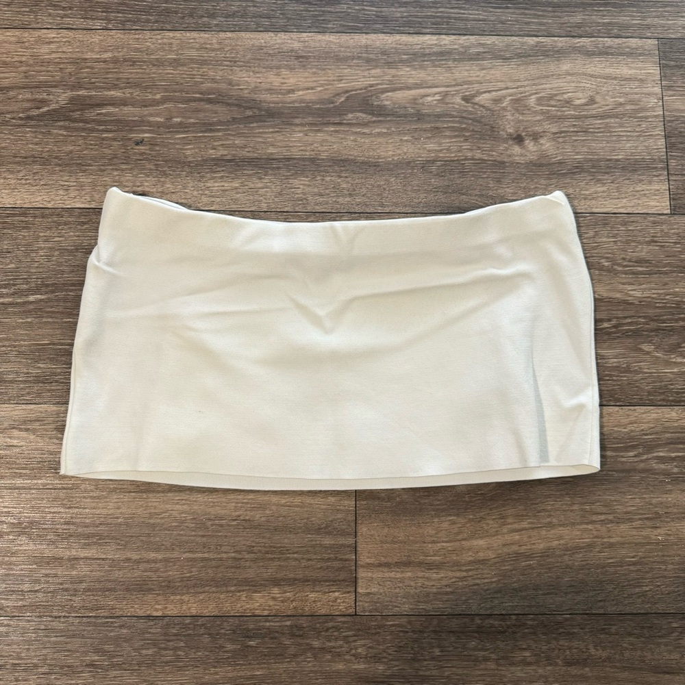 Zara White Off-Shoulder Crop Top - Picture 5 of 9